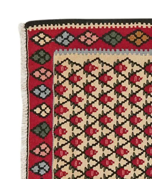 Rugtales Kelim Senneh „Rugtales“ aus Schurwolle, Mehrfarbig, – Produktbild 1 von 4
