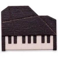 BeWooden BeWooden Piano Brooch aus Holz – stilvoller, veganer Schmuck für Musikliebhaber:innen – Produktbild 1 von 1