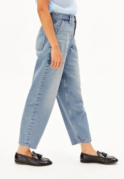 ARMEDANGELS ARMEDANGELS BAARLY CARPENTER BARREL Damen Barrel Leg Jeans aus recycelter Baumwolle, Blue, – Produktbild 3 von 3