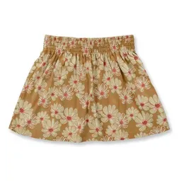 Sense Organics sense-organics Mädchen Schlupfrock mit Blumendruck auf karamellbraunen Hintergrund, Modell MALIA von Sense Organics – Produktbild 1 von 1