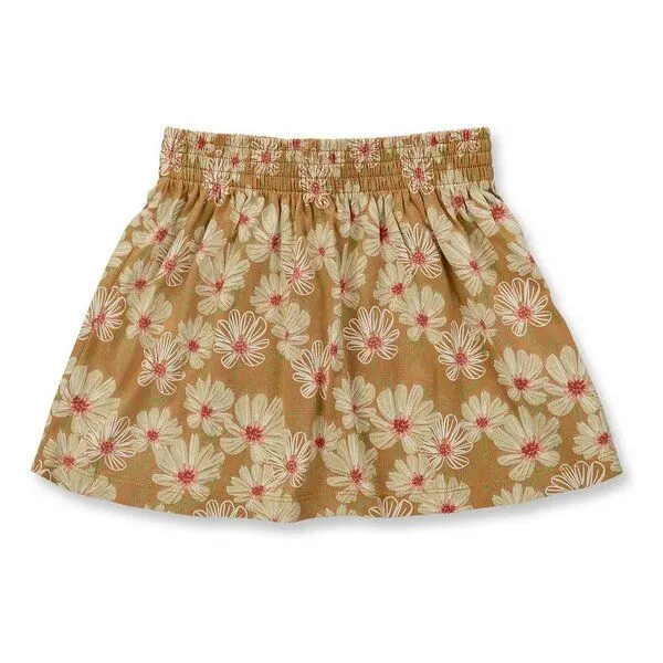 Sense Organics sense-organics Mädchen Schlupfrock mit Blumendruck auf karamellbraunen Hintergrund, Modell MALIA von Sense Organics, Geblümt, – Produktbild 1 von 1
