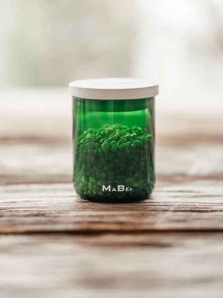 MaBe MaBe Vorratsglas 250ml - Upcycling trifft auf Feinbeton - Modern Kitchen, Grün, – Produktbild 3 von 4