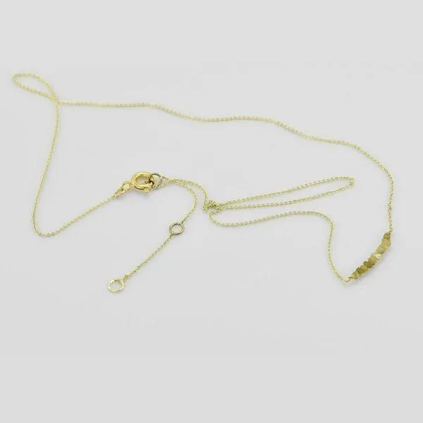Eppi Eppi Goldener Choker mit ungeschliffenen gelben Diamanten Marte, Gold, – Produktbild 2 von 4