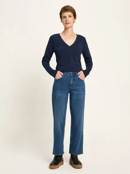LANIUS LANIUS Relaxed Jeans (GOTS) aus Bio-Baumwolle, Dark blue denim, – Produktbild 1 von 5