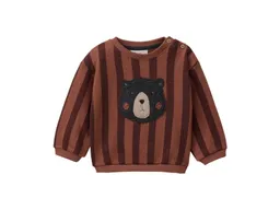 People Wear Organic People Wear Organic Sweat-Pullover Bio-Baumwolle (kbA) Blockstreifen mahagoni 86/92 – Produktbild 1 von 1