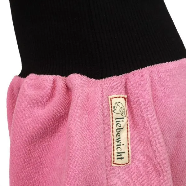 liebewicht liebewicht Bio Yogahose Pumphose aus rosa Frottee mit Bündchen nach Wahl, Rose, – Produktbild 8 von 8