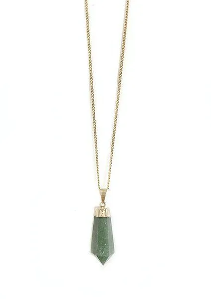 Crystal and Sage Aventurin Halskette vergoldet von Crystal and Sage – Produktbild 1 von 2