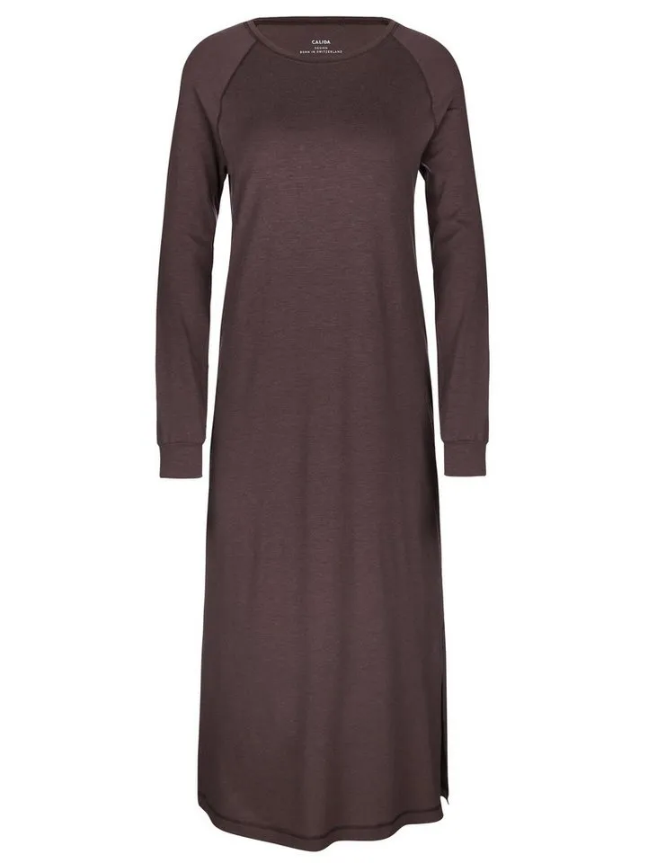 CALIDA CALIDA Nachthemd DEEPSLEEPWEAR Warming Damen (1-tlg) 120cm Länge, weich, feuchtigkeitsregulierend, wärmend, Lila, – Produktbild 1 von 5