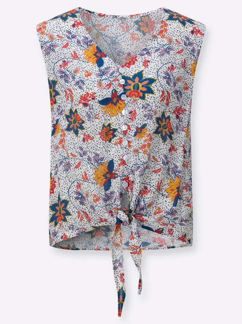 Witt Blusentop weiß-erdbeere-bedruckt, Weiß-erdbeere-bedruckt, – Produktbild 1 von 2