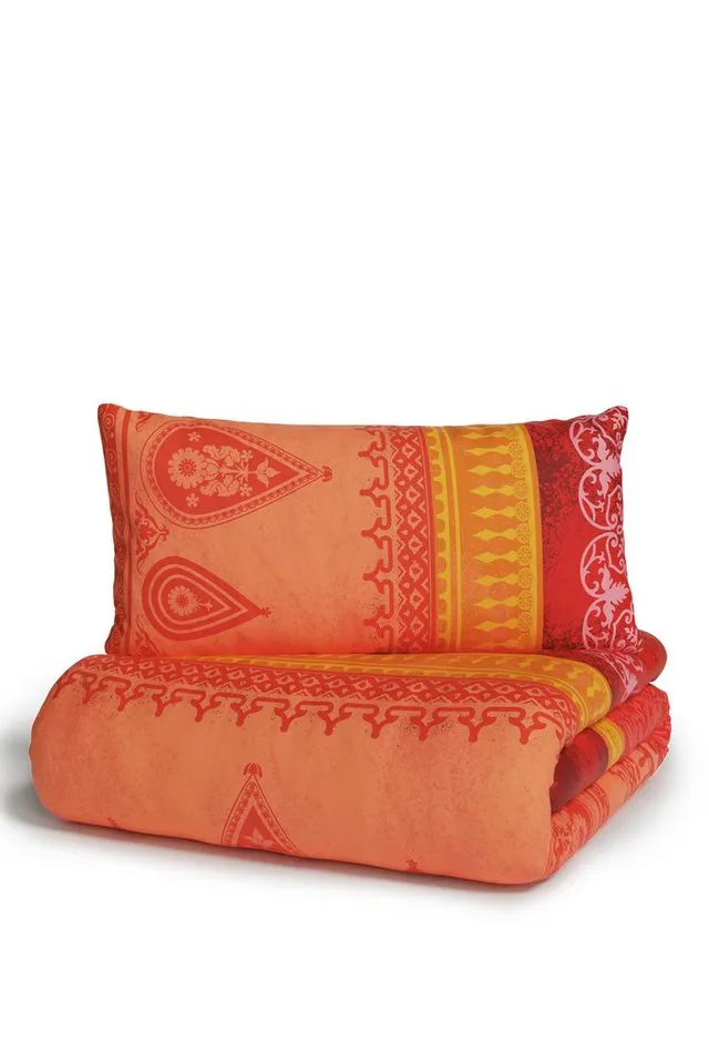 OTTO home Bettwäsche Sonnenham, Renforcé, 2 teilig, in Gr. 135x200 oder 155x220 cm, 100% Baumwolle, Paisley, Rot, – Produktbild 5 von 7