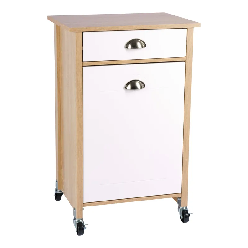 Kesper Küchenwagen mit Mülltrennsystem, Natur | weiss, – Produktbild 1 von 4
