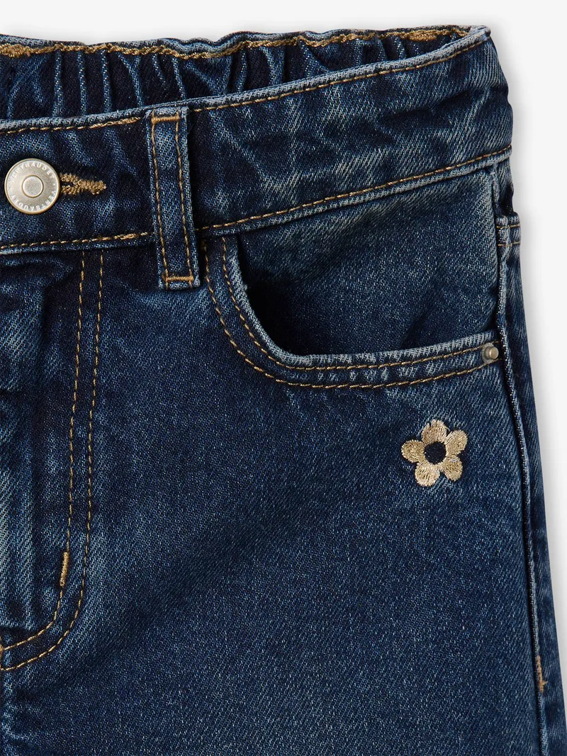 Vertbaudet Vertbaudet Weite Mädchen Jeans mit Dehnbund, Blau, – Produktbild 3 von 3