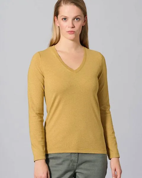 HempAge HempAge Langarmshirt Damen Hanf/Biobaumwolle, Night(blau), – Produktbild 2 von 3