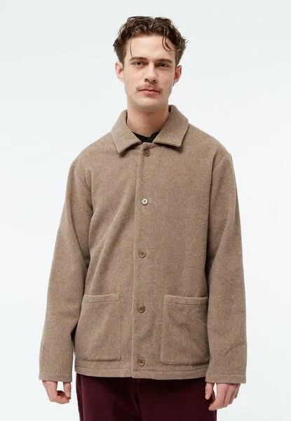 Givn Berlin Givn Berlin Wolljacke GBVINCENT aus recyceltem Wollgemisch, Dark beige, – Produktbild 1 von 4