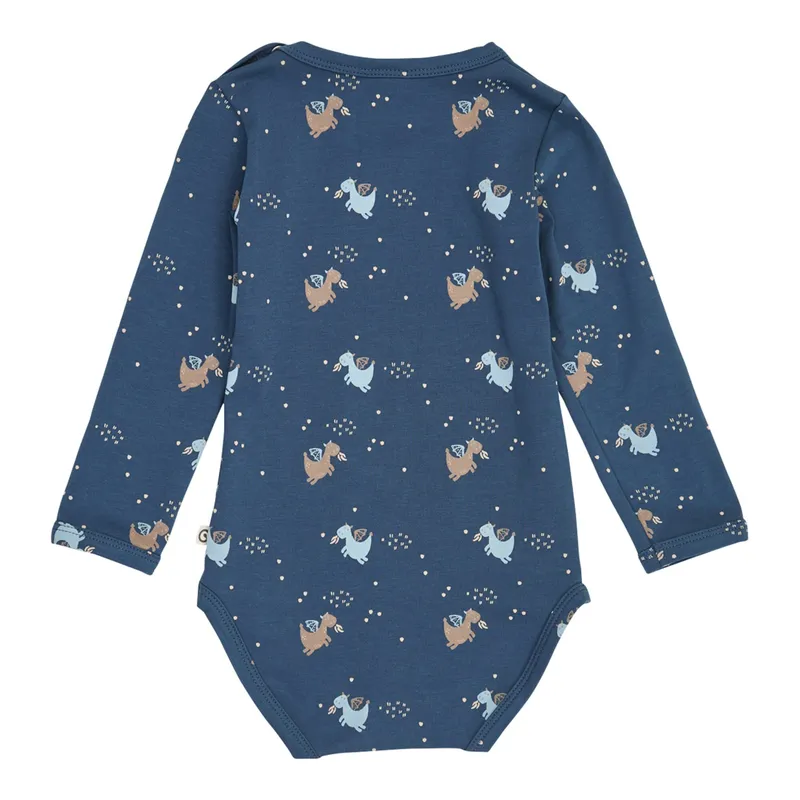 müsli Müsli Body langarm Drachen, Blau | mehrfarbig, – Produktbild 1 von 1