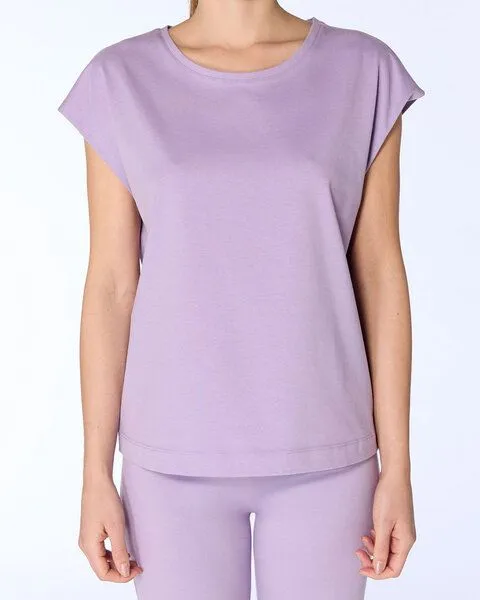 Leela Cotton Leela Cotton Damen Oversize Shirt reine Bio-Baumwolle, Viola, – Produktbild 1 von 4