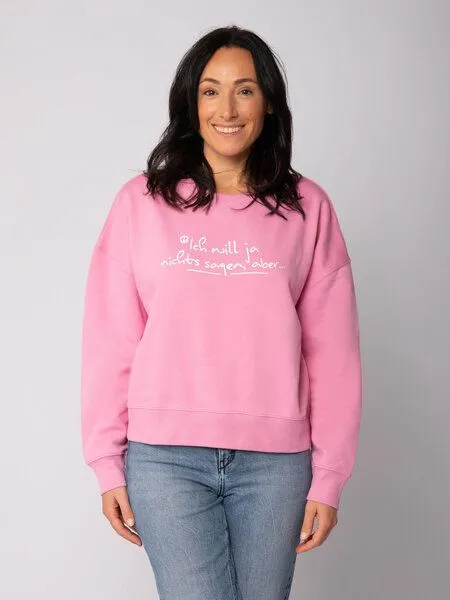 watapparel watapparel Sweatshirt Frauen Ich will ja nichts sagen aber, Bubble pink, – Produktbild 2 von 2