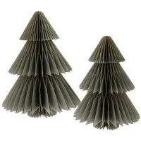 MoreThanHip MoreThanHip Dekorative Papier-Weihnachtsbäume (2er-Set) - Picea, Anthrazit, – Produktbild 1 von 1