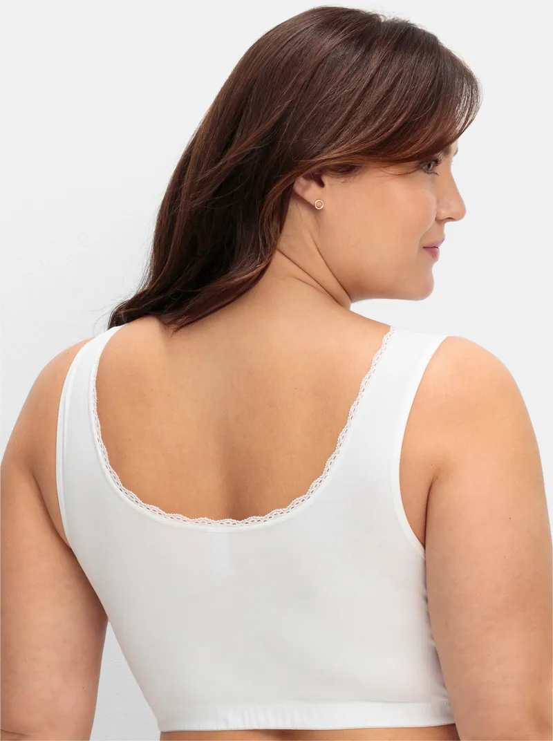 sheego Bügelloser BH, Marine+weiß, – Produktbild 1 von 2