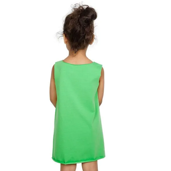 HANDGEDRUCKT HANDGEDRUCKT "Schmetterlinge" Kleid, Apfelgrün, – Produktbild 2 von 3