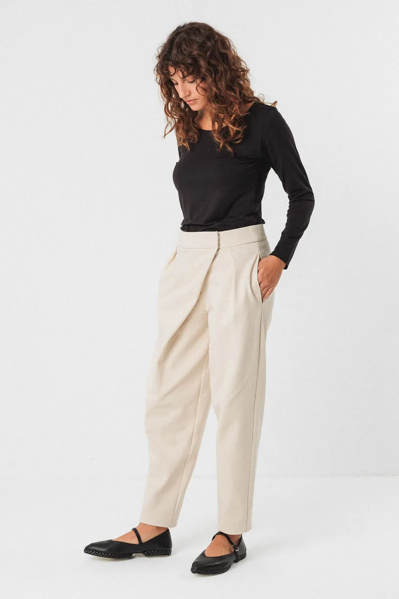 SKFK SKFK Damen vegan Hose Goiane Beige, Beige, – Produktbild 1 von 2