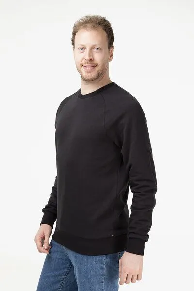 Evermind Evermind Unisex Sweatshirt aus Bio-Baumwolle, Schwarz, – Produktbild 4 von 4