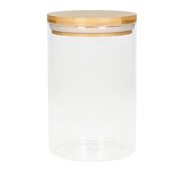 elasto elasto Glasbehälter "Bamboo" 650 ml mit Bambusdeckel - Gefäß für Lebensmittel – Produktbild 1 von 5