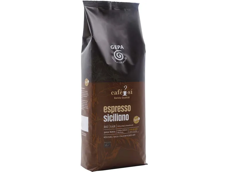 gepa GEPA Bio-Espresso 'Café Si' SICILIANO, ganze Bohnen, 1 kg – Produktbild 1 von 1