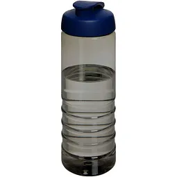 Unbranded H2O Active® Eco Treble 750 ml Sportflasche mit Stülpdeckel & Trinkklappe, kohle, blau – Produktbild 1 von 1