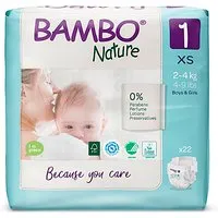 Bambo Nature Bambo Nature Windeln - New Born - Größe 1 - Packung mit 22 Windeln – Produktbild 1 von 1