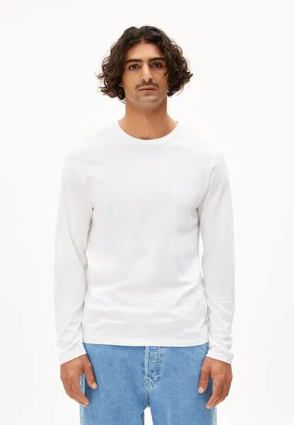 ARMEDANGELS ARMEDANGELS JAAMES LONGSLEEVE Herren Longsleeve aus Bio-Baumwolle, White, – Produktbild 1 von 4