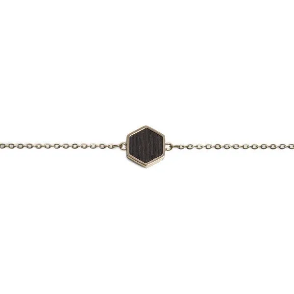 BeWooden BeWooden Armbänder mit Holzdetail - Motiv Hexagon, Rose, – Produktbild 1 von 2