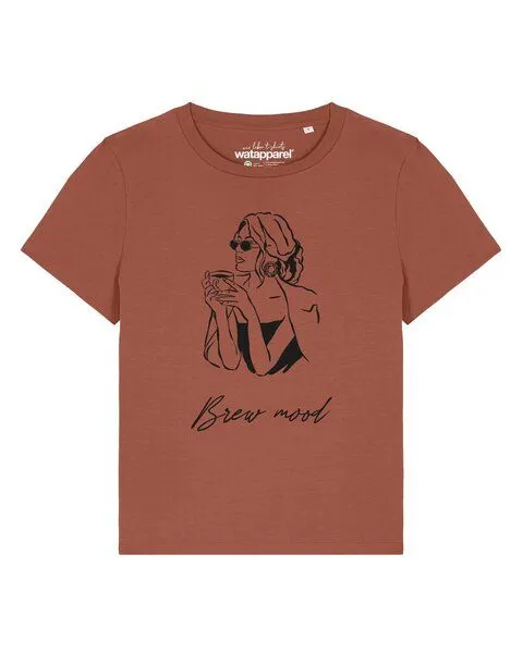 watapparel watapparel T-Shirt Frauen Brew mood, Heritage brown, – Produktbild 1 von 2