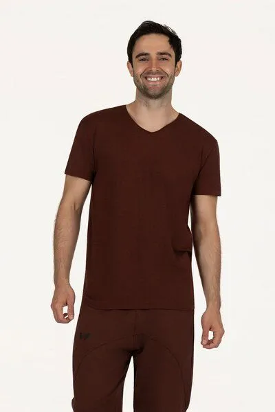 Renegade Guru Renegade Guru Herren Yoga Shirt Namaste, Marron (braun), – Produktbild 1 von 5