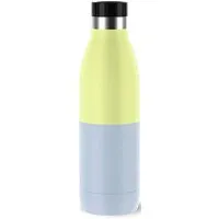 EMSA EMSA Trinkflasche "Bludrop" mit Quick-Press-Verschluss, 0,7 l, blau/gelb – Produktbild 1 von 1