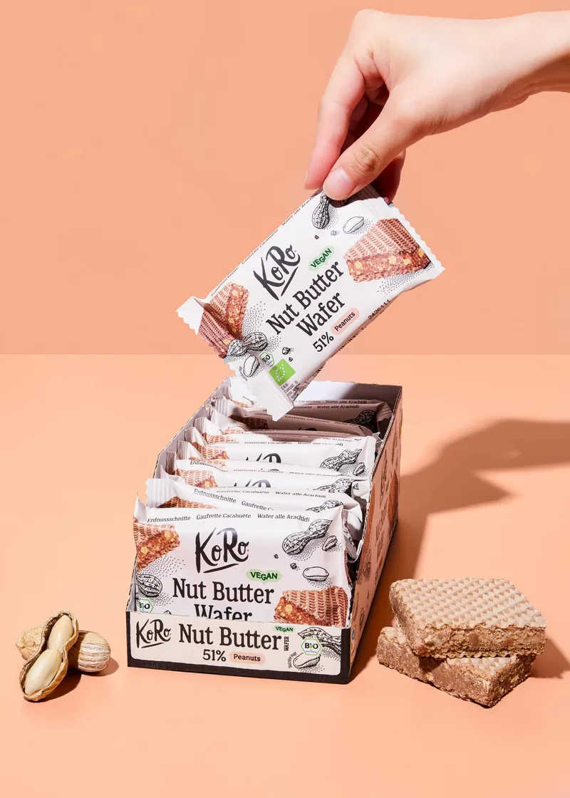 KoRo Bio Erdnussschnitte mit Meersalz | 12 x 22 g – Produktbild 3 von 5