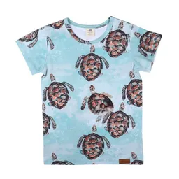 Walkiddy Walkiddy T-Shirt Hellblau Meeresschildkröten-Allover Bio-Baumwolle GOTS – Produktbild 1 von 1