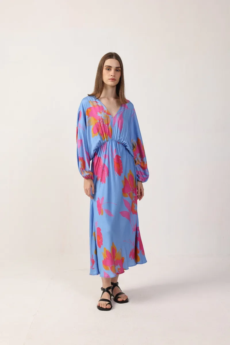 Neu Nomads Neu Nomads Damen vegan Kleid Helena Floral Rosa Mohnblumen Multicolor, Mehrfarbig, – Produktbild 1 von 2