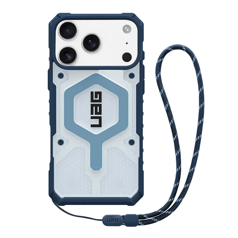 Urban Armor Gear MagSafe Hülle für Apple iPhone 17 Pro, Urban Armor Gear, Pathfinder Clear mit Lanyard, Blau – Produktbild 1 von 1