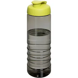 Unbranded H2O Active® Eco Treble 750 ml Sportflasche mit Stülpdeckel & Trinkklappe, kohle, limone – Produktbild 1 von 1