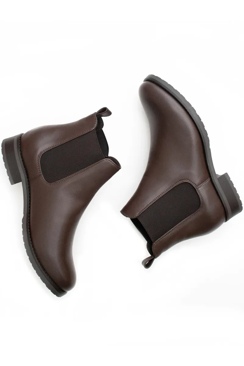 Will's Vegan Store Will's Vegan Store Damen vegan Chelsea Boots Luxury Smart Dunkelbraun, Braun, – Produktbild 1 von 2
