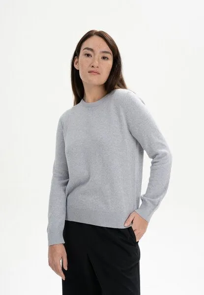 MELA MELA Feinstrick Pullover Dhana, Grey melange, – Produktbild 1 von 4