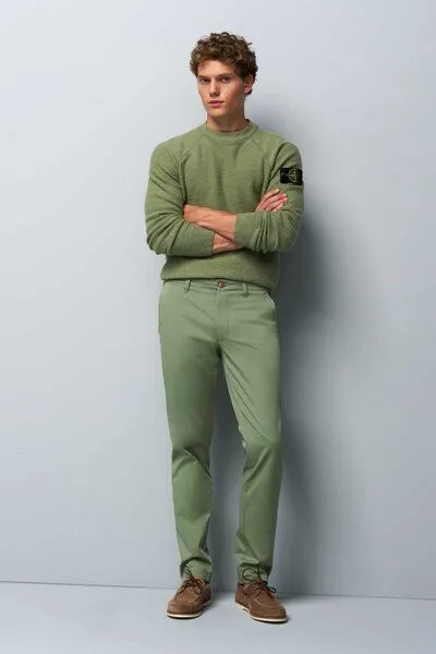 M 5 BY MEYER M 5 BY MEYER Ultraleichte Sommer Baumwollchino, Grün (grün), – Produktbild 1 von 5