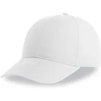 Atlantis Headwear Atlantis Headwear Atlantis Recy Six Cap Klassische, strukturierte Baseballkappe, Geschwungener Schirm, Hochwertiger Klettverschluss, Weiß, – Produktbild 1 von 1