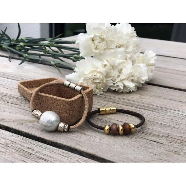 Kork-Deko Kork-Deko Schickes Armband aus Naturkork – vegan, handgefertigt & nachhaltig – Produktbild 2 von 5