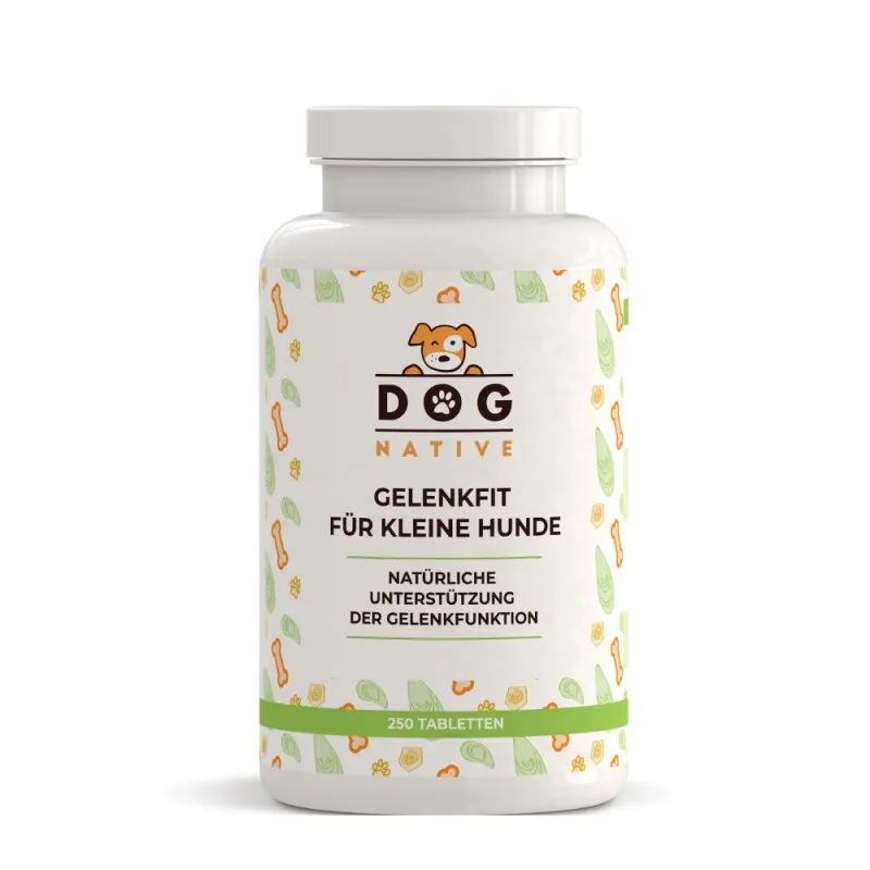 Dog-Native Dog-Native GelenkFit Tabletten für kleine Hunde, natürliches Gelenk Fit mit Grünlippmuschel, MSM, Kollagen & Chondroitin für Gelenke & Knochen, 250... – Produktbild 1 von 2
