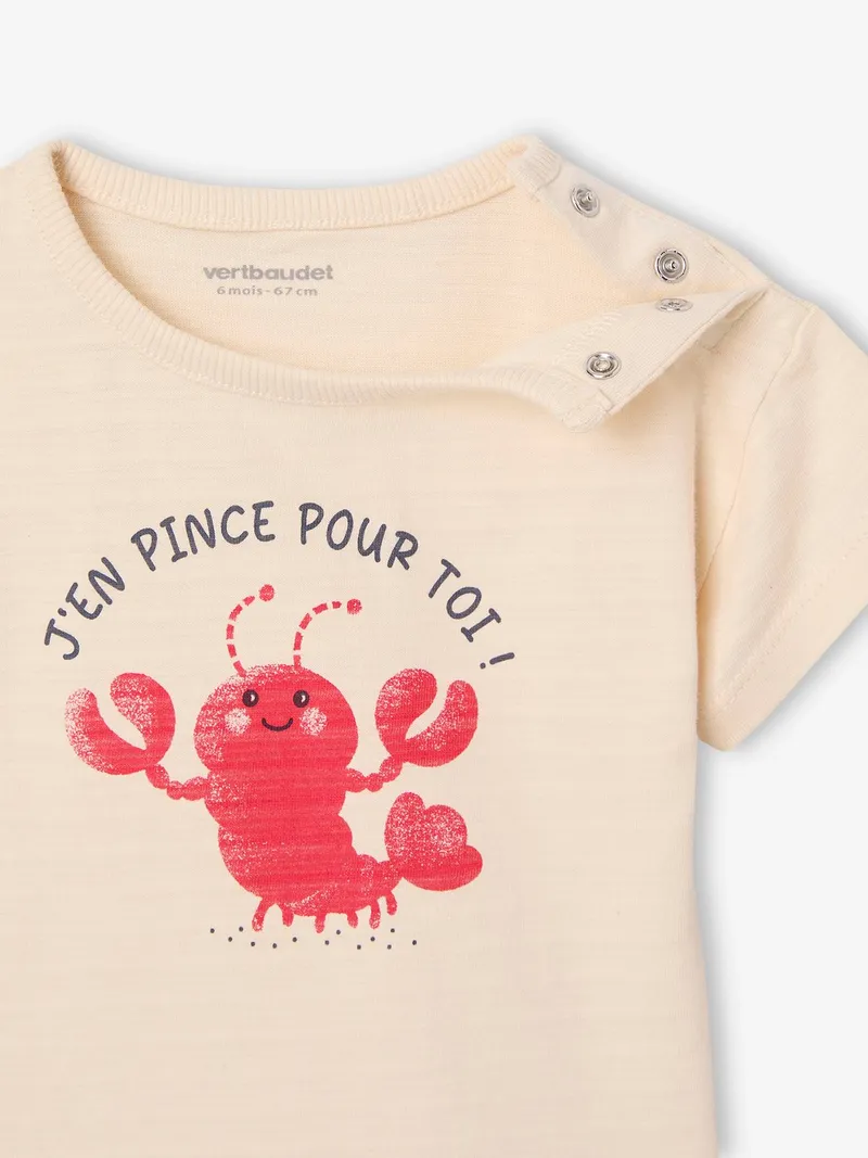 Vertbaudet Baby Shirt mit Meerestieren-Motiv vanille, Vanille, – Produktbild 2 von 3