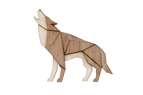 BeWooden BeWooden Holzbrosche Walking Wolf – Produktbild 1 von 4
