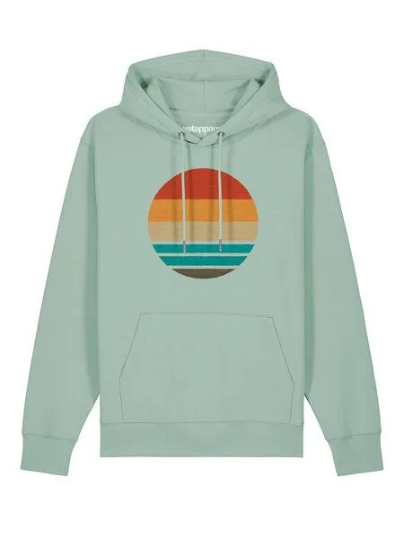 watapparel watapparel Hoodie Unisex Retro Sunset Ocean, Aloe, – Produktbild 2 von 4