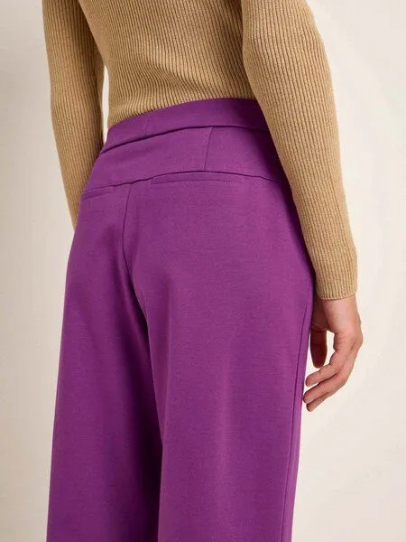 LANIUS LANIUS Hose mit geradem Bein aus Bio-Baumwolle und reiner Schurwolle, Violet, – Produktbild 4 von 4